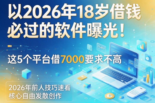 2026年18岁借钱必过的软件曝光!这5个平台借7000要求不高,2026年前人技巧速看