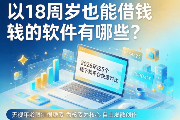 18周岁也能借钱的软件有哪些?2026年这5个稳下款平台快速对比,无视年龄限制很稳妥
