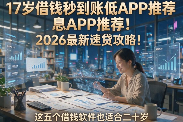 17岁借钱秒到账低息APP推荐，2026最新速贷攻略！这五个借钱软件也适合二十岁