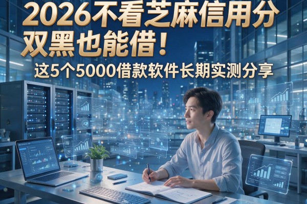 2026不看芝麻信用分双黑也能借!这5个5000借款软件长期实测分享
