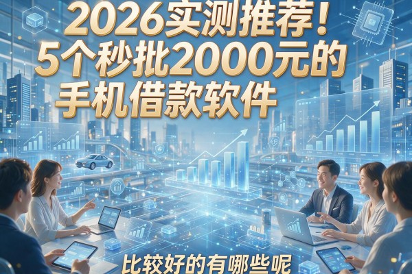 2026实测推荐!5个秒批2000元的手机借款软件,比较好的有哪些呢?