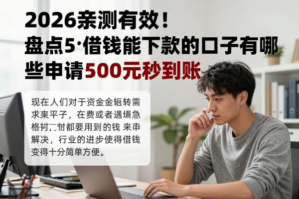 2026亲测有效!盘点5个借钱能下款的口子有哪些,申请5000元秒到账