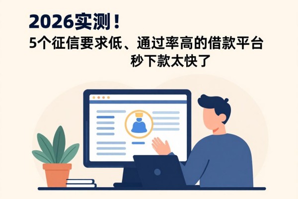 2026实测！5个征信要求低、通过率高的借款平台，秒下款太快了