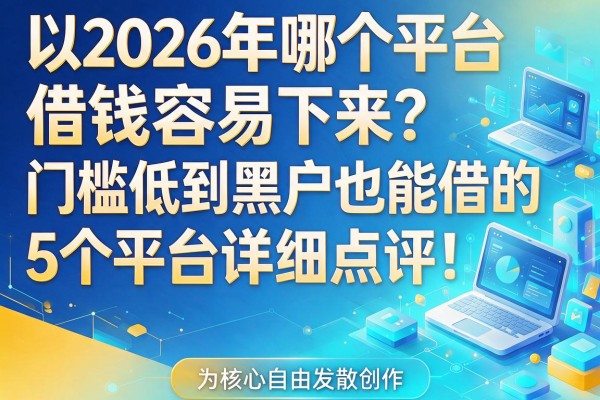 2026年哪个平台借钱容易下来?门槛低到黑户也能借的5个平台详细点评!