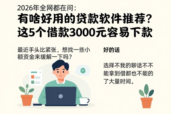 2026年全网都在问:有啥好用的贷款软件推荐?这5个借款3000元容易下款!