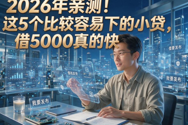 2026年亲测!这5个比较容易下的小贷,借5000真的快