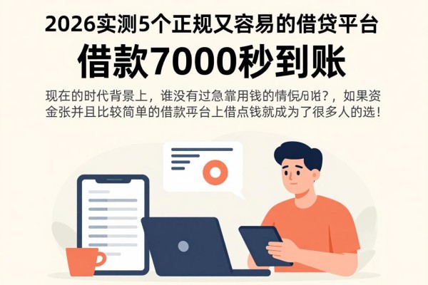 2026实测5个正规又容易的借贷平台，借款7000秒到账！