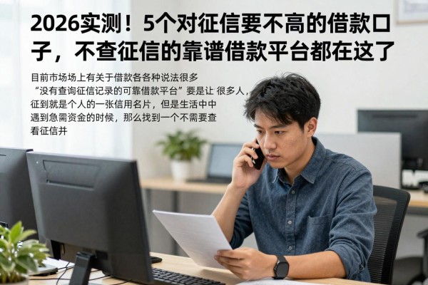 2026实测!5个对征信要求不高的借款口子,不查征信的靠谱借款平台都在这了