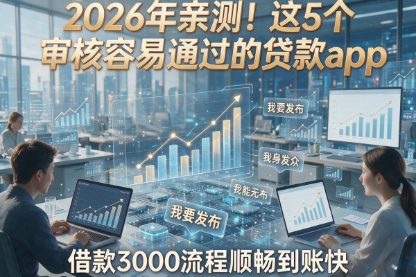2026年亲测!这5个审核容易通过的贷款app,借款3000流程顺畅到账快