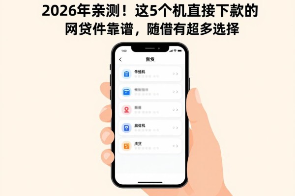 2026年亲测!这5个手机直接下款的网贷软件靠谱,随借随有超多选择