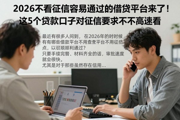2026不看征信容易通过的借钱平台来了!这5个贷款口子对征信要求不高速看