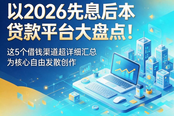 2026先息后本贷款平台大盘点!这5个借钱渠道超详细汇总