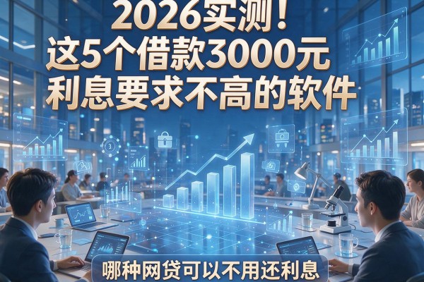2026实测！这5个借款3000元利息要求不高的软件，哪种网贷可以不用还利息？