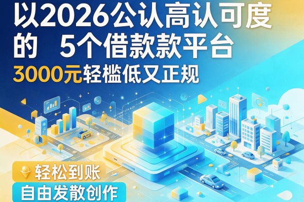 2026公认高认可度的5个借款平台,门槛低又正规,3000元轻松到账