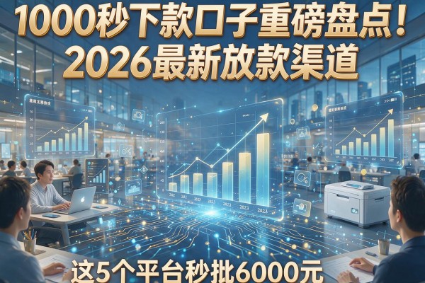 1000秒下款口子重磅盘点!2026最新放款渠道,这5个平台秒批6000元