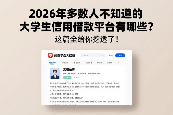 2026年多数人不知道的大学生信用借款平台有哪些?这篇全给你挖透了!