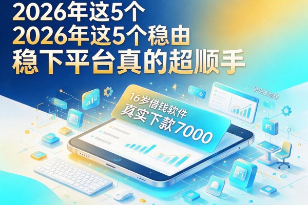 16岁借钱软件真实下款7000,2026年这5个稳下平台真的超顺手