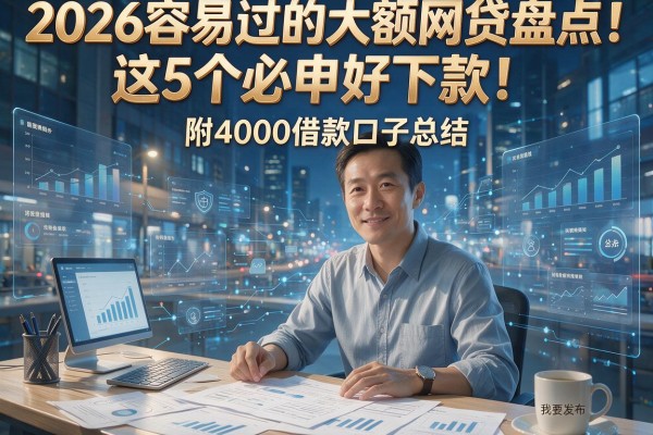 2026容易过的大额网贷盘点!这5个必申好下款,附4000借款口子总结