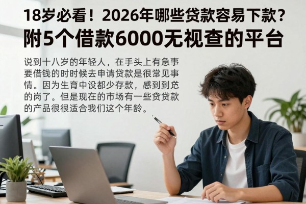 18岁必看!2026年哪些贷款容易下款?附5个借款6000无视查的平台