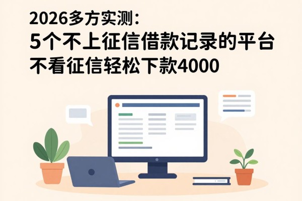 2026多方实测：5个不上征信借款记录的平台，不看征信轻松下款4000