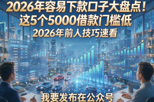 2026年容易下款口子大盘点!这5个5000借款门槛低,2026年前人技巧速看