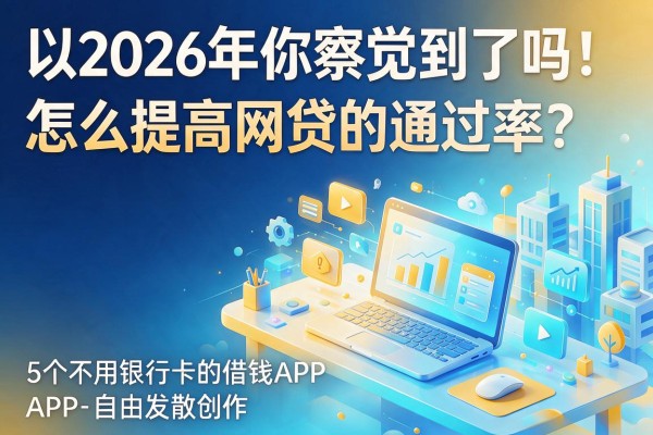2026年你察觉到了吗!怎么提高网贷的通过率?揭秘5个不用银行卡的借钱APP