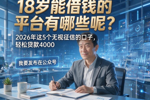 18岁能借钱的平台有哪些呢?2026年这5个无视征信的口子,轻松贷款4000!