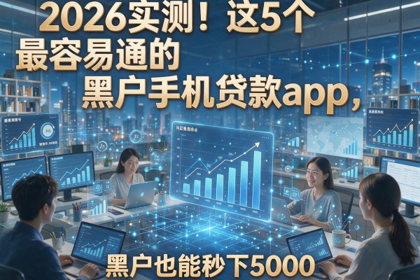 2026实测!这5个最容易通的黑户手机贷款app,黑户也能秒下5000!