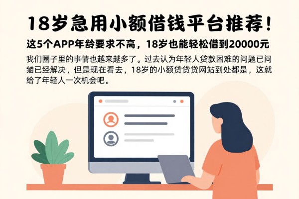 18岁急用小额借钱平台推荐!这5个APP年龄要求不高,18岁也能轻松借到20000元