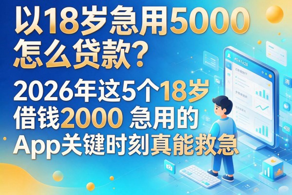 18岁急用5000怎么贷款?2026年这5个18岁借钱2000急用的App关键时刻真能救急