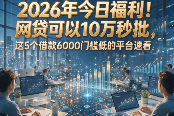 2026年今日福利!网贷可以10万秒批,这5个借款6000门槛低的平台速看