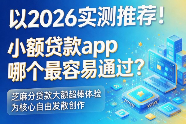 2026实测推荐！小额贷款app哪个最容易通过？芝麻分贷款大额超棒体验