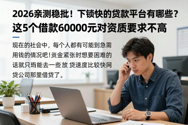 2026亲测稳批！下款快的贷款平台有哪些？这5个借款6000元对资质要求不高