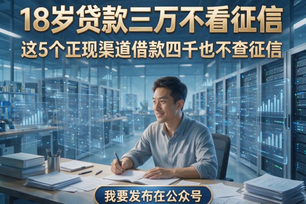 18岁贷款三万不看征信，这5个正规渠道借款四千也不查征信！