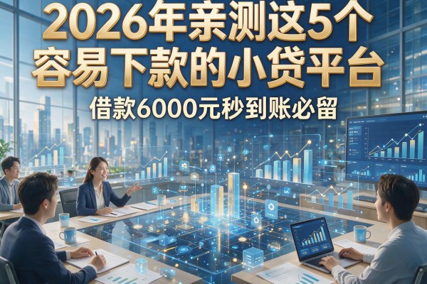 2026年亲测这5个容易下款的小贷平台，借款6000元秒到账必留！