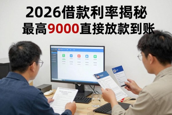 2026借款利率揭秘！五大贷款平台利率比较，最高9000直接放款到账