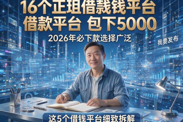 16个正规借款平台包下5000,2026年必下款选择广泛,这5个借钱平台细致拆解!