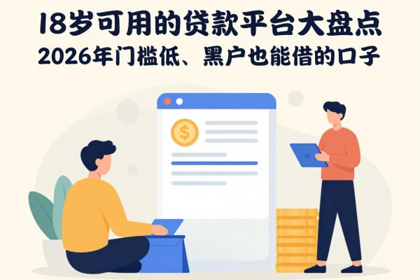 18岁可用的贷款平台大盘点！2026年门槛低、黑户也能借的口子，这5个借钱渠道选择超宽泛