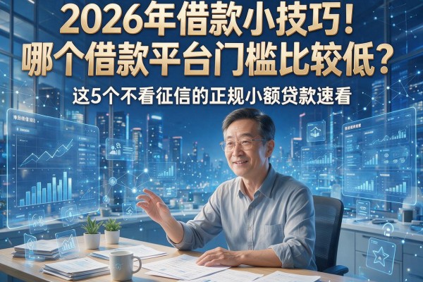 2026年借款小技巧!哪个借款平台门槛比较低?这5个不看征信的正规小额贷款速看