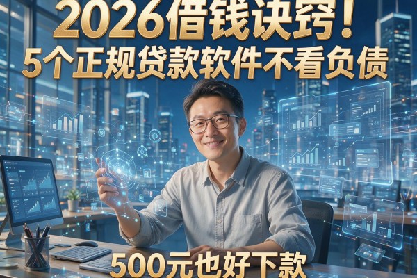 2026借钱诀窍！5个正规贷款软件不看负债，500元也好下款