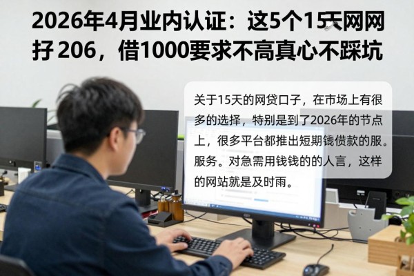 2026年4月业内认证:这5个15天的网贷口子2026,借1000要求不高真心不踩坑