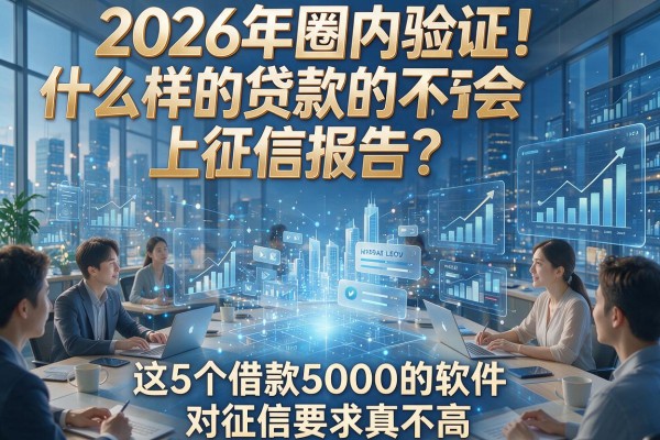 2026年圈内验证!什么样的贷款不会上征信报告?这5个借款5000的软件对征信要求真不高