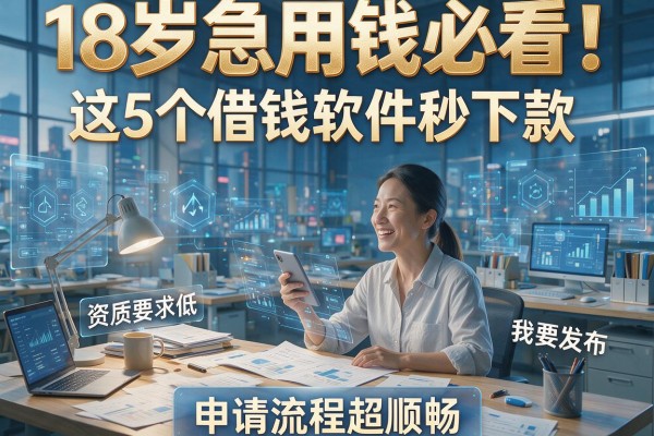 18岁急用钱必看!这5个借钱软件秒下款、资质要求低,申请流程超顺畅