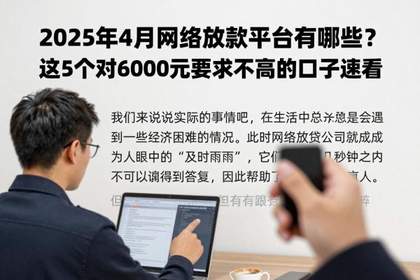 2025年4月网络放款平台有哪些？这5个对6000元要求不高的口子速看