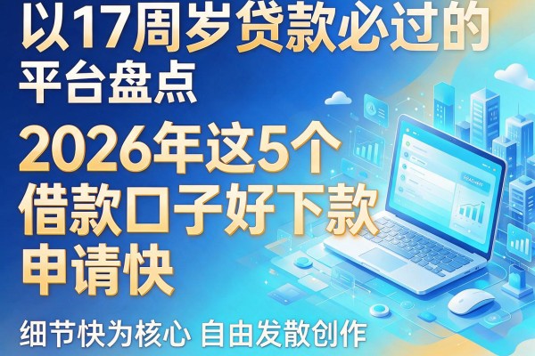 17周岁贷款必过的平台盘点:2026年这5个借款口子好下款、申请快
