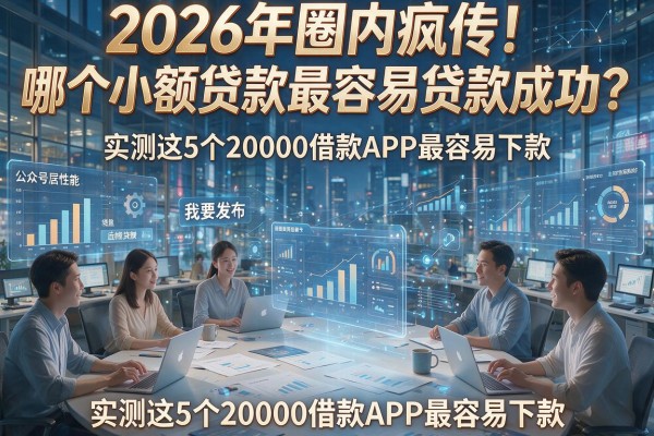 2026年圈内疯传!哪个小额贷款最容易贷款成功?实测这5个20000借款APP最容易下款