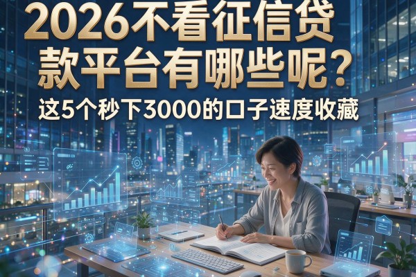 2026不看征信贷款平台有哪些呢?这5个秒下3000的口子速度收藏!