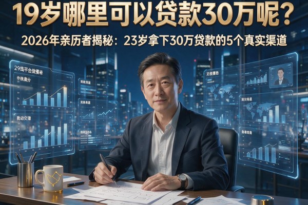 19岁哪里可以贷款30万呢?2026年亲历者揭秘:23岁拿下30万贷款的5个真实渠道