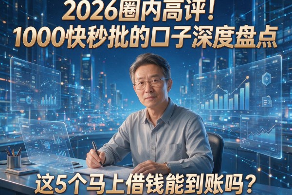 2026圈内高评!1000快秒批的口子深度盘点,这5个马上借钱能到账吗?