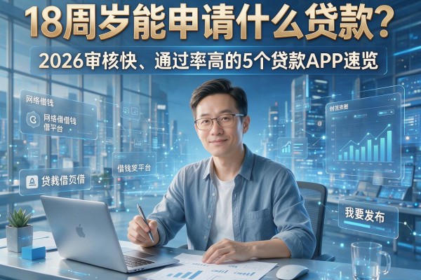 18周岁能申请什么贷款?2026审核快、通过率高的5个贷款APP速览!